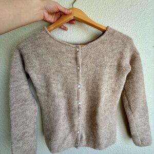 Sézane Light Beige Gaspard Cardigan